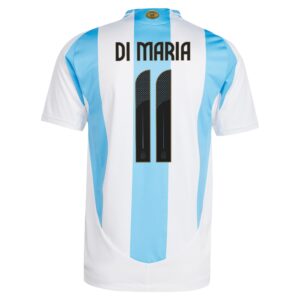 Angel Di Maria Argentina National Team 2024 Home Authentic Jersey - White