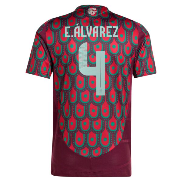 Edson Alvarez Mexico National Team 2024 Home Authentic Player Jersey - Burgundy