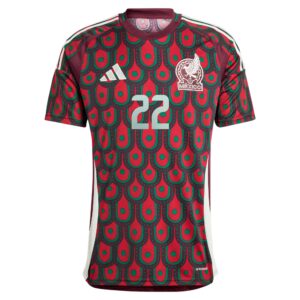 Hirving Lozano Mexico National Team 2024 Home Player Jersey - Burgundy