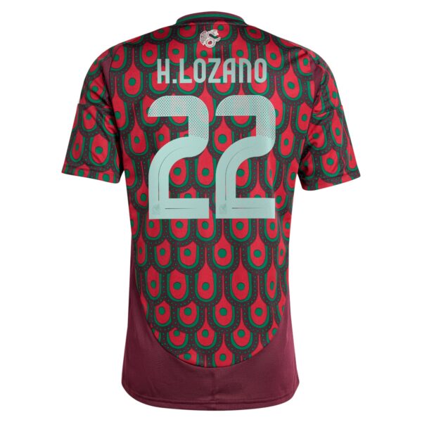 Hirving Lozano Mexico National Team 2024 Home Player Jersey - Burgundy
