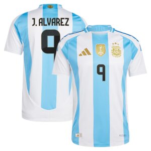 Julián Álvarez Argentina National Team 2024 Home Authentic Jersey - White
