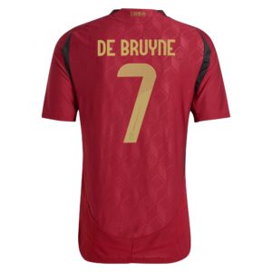Kevin De Bruyne Belgium National Team 2024 Home Authentic Player Jersey - Burgundy