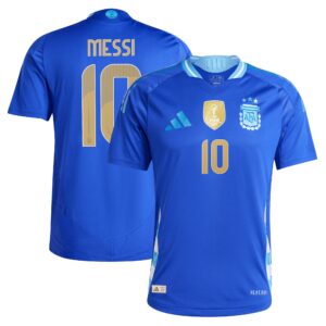 Lionel Messi Argentina National Team 2024 Away Authentic Player Jersey - Blue