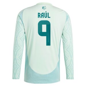 Raul Jimenez Mexico National Team 2024 Away Player Long Sleeve Jersey - Green