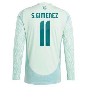 Santiago Giménez Mexico National Team 2024 Away Player Long Sleeve Jersey - Green