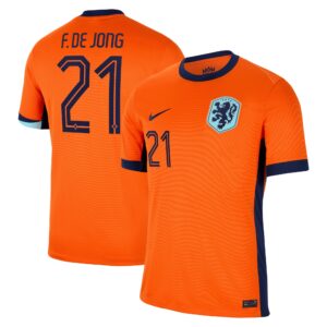 Frenkie de Jong Netherlands National Team 2024 Home Jersey - Orange