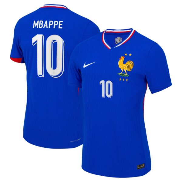 Kylian Mbappe France National Team 2024 Home Authentic Jersey - Blue
