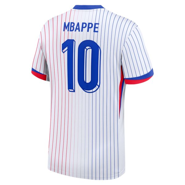 Kylian Mbappe France National Team 2024 Away Jersey - White