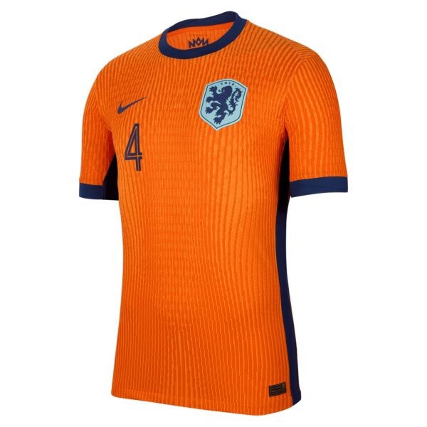 Virgil van Dijk Netherlands National Team 2024 Home Authentic Jersey - Orange