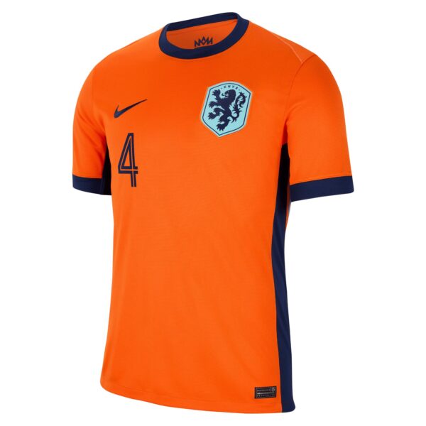Virgil van Dijk Netherlands National Team 2024 Home Jersey - Orange