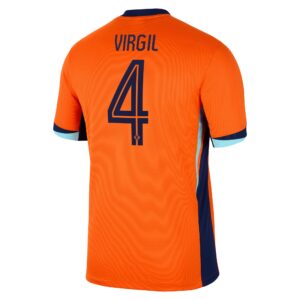 Virgil van Dijk Netherlands National Team 2024 Home Jersey - Orange