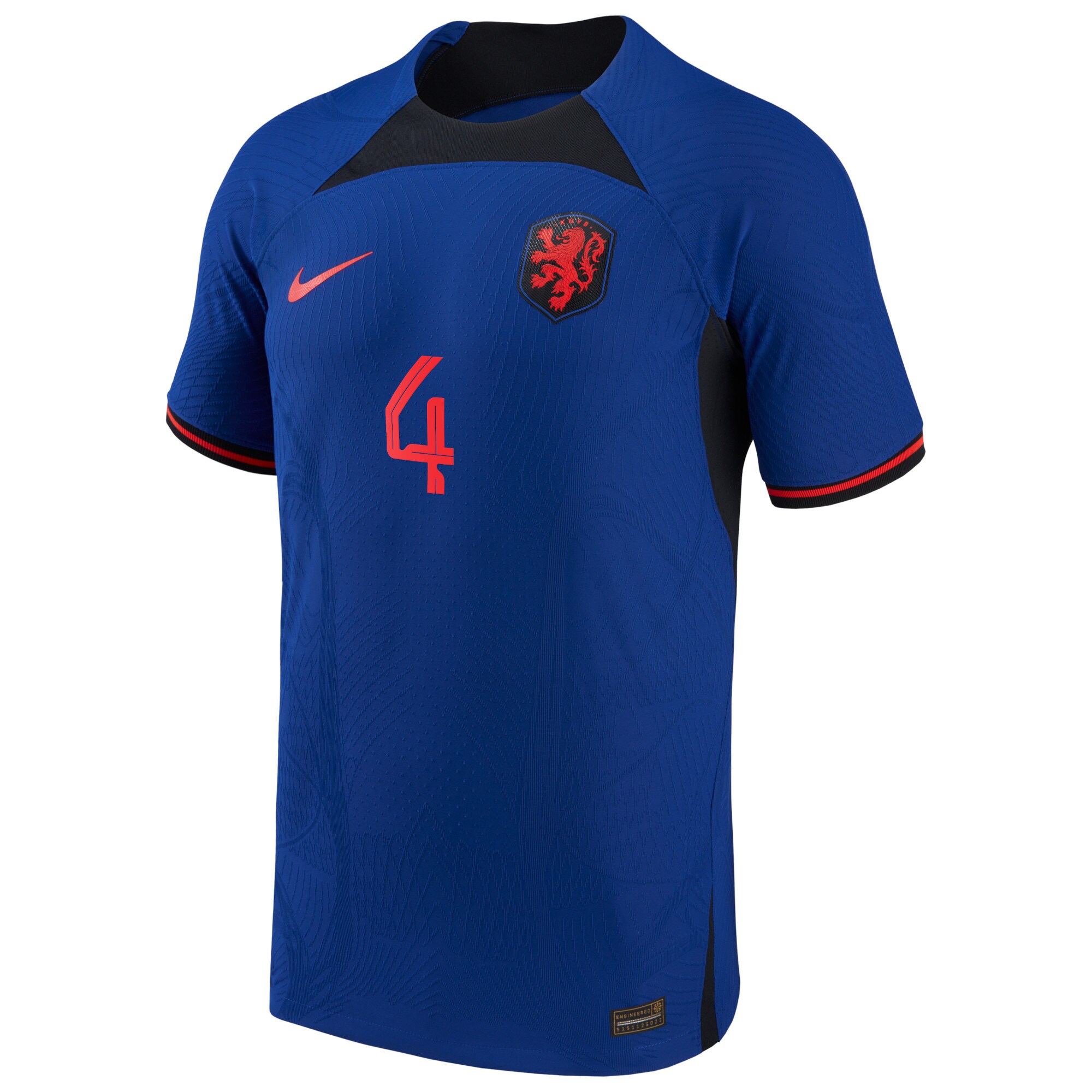 Netherlands Away Match Shirt 2022 with Virgil 4 printing