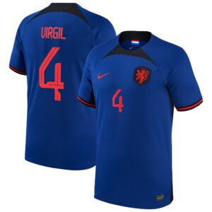 Netherlands Away Stadium Shirt 2022 with Virgil 4 printing