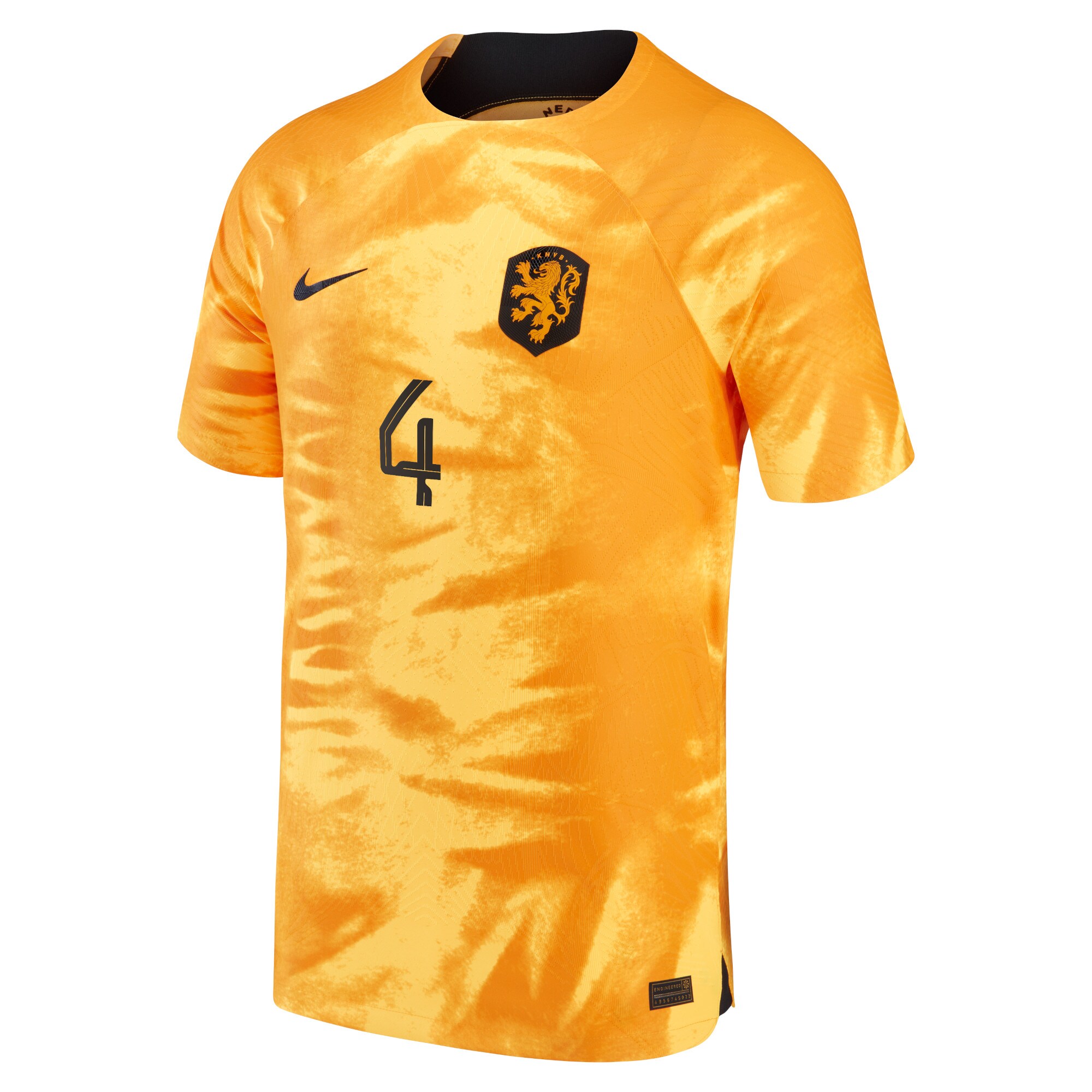 Netherlands Home Match Shirt 2022 with Virgil 4 printing