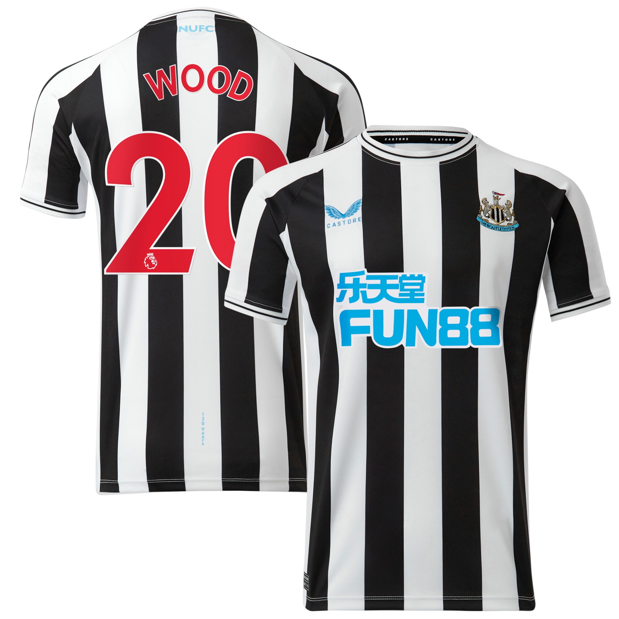 Newcastle United Home Shirt 2022-2023 with Wood 20 printing