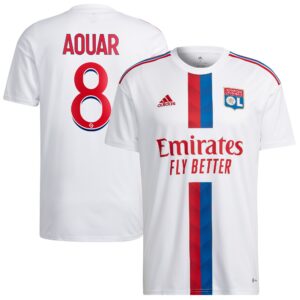 Olympique Lyon Home Shirt 2022-23 with Aouar 8 printing