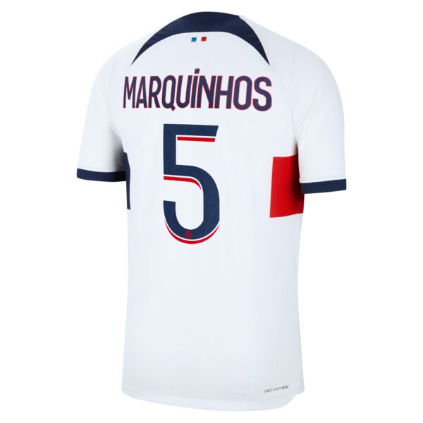 Paris Saint-Germain Away Dri Fit Adv Match Shirt 2023-24 with Marquinhos 5 printing