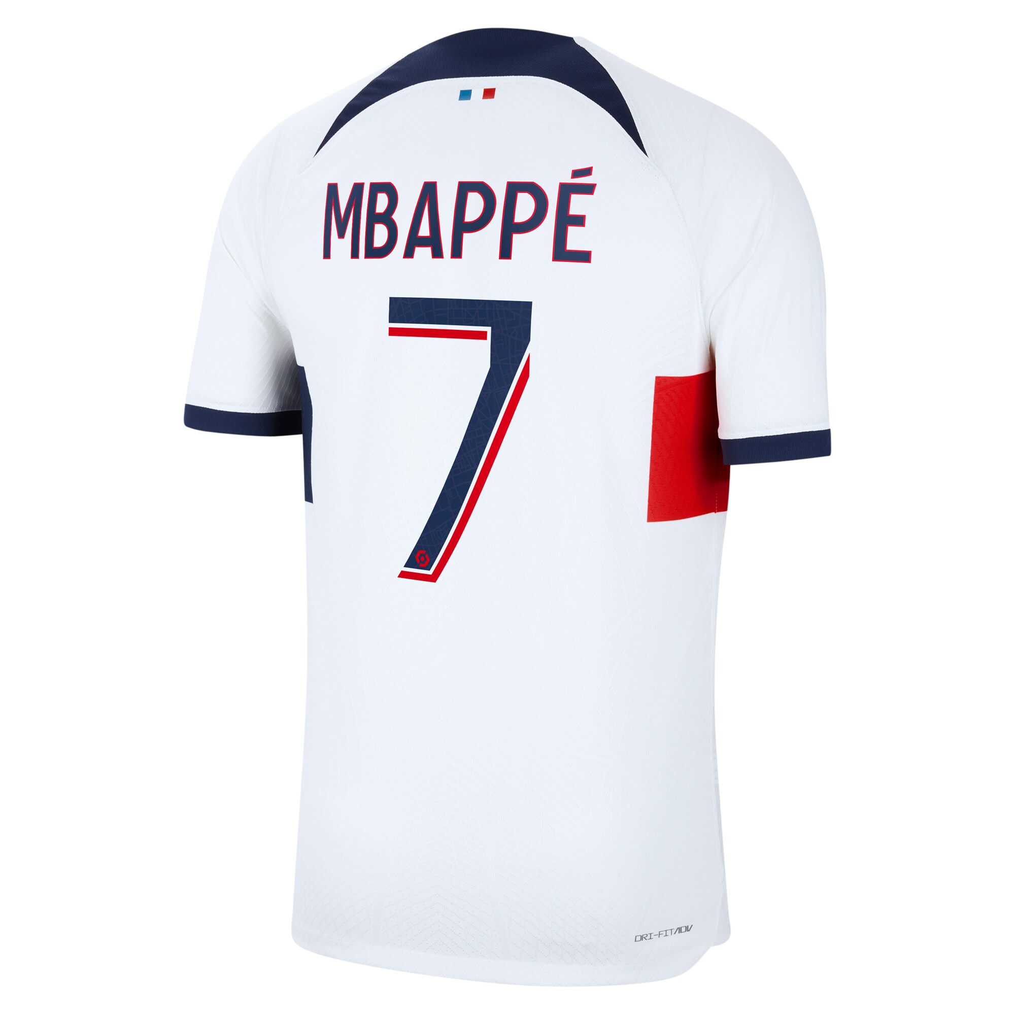 Paris Saint-Germain Away Dri Fit Adv Match Shirt 2023-24 with Mbappé 7 printing