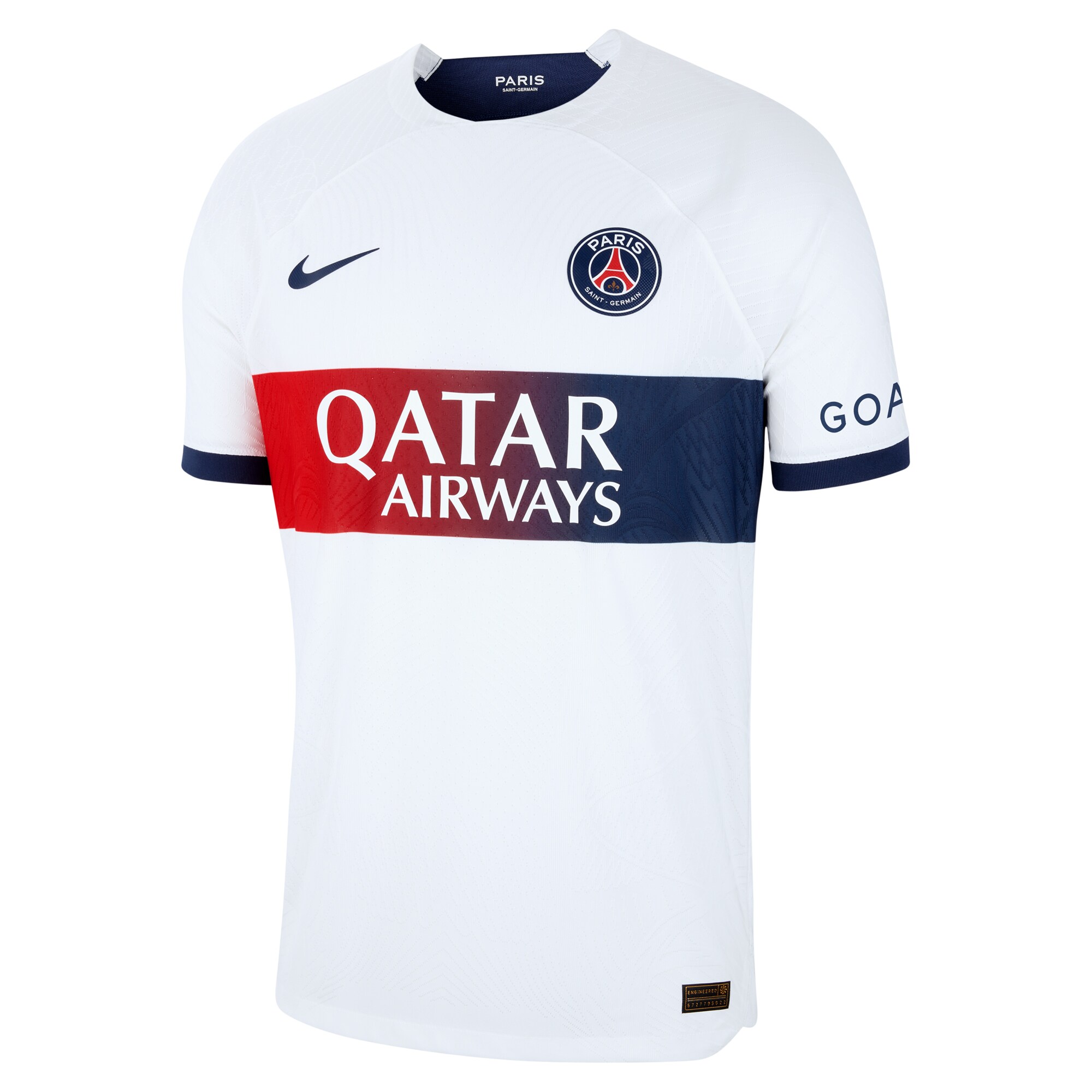 Paris Saint-Germain Away Dri Fit Adv Match Shirt 2023-24 with N.Mendes 25 printing