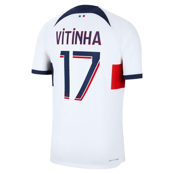 Paris Saint-Germain Away Dri Fit Adv Match Shirt 2023-24 with Vitinha 17 printing