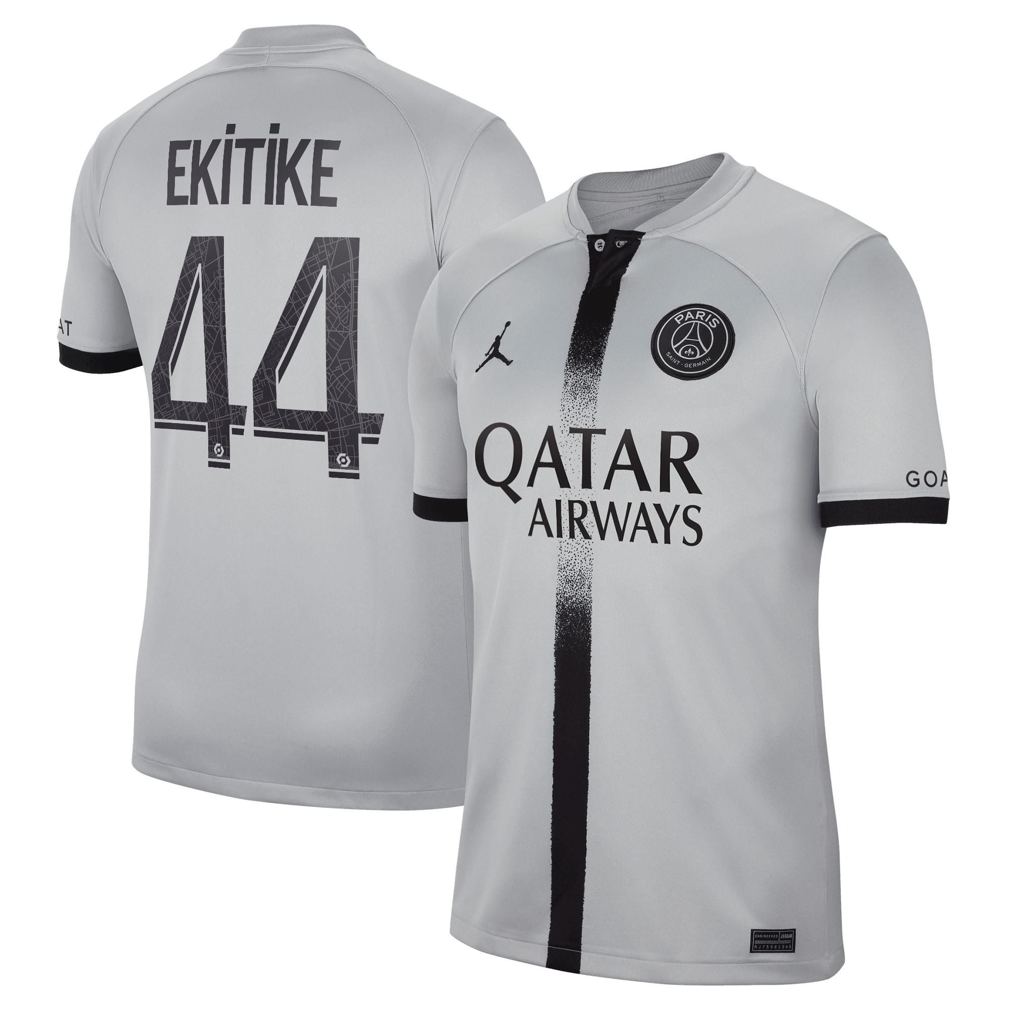 Paris Saint-Germain Away Stadium Shirt 2022-23 with Ekitike 44 printing