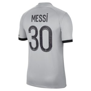 Paris Saint-Germain Away Stadium Shirt 2022-23 with Messi 30 printing