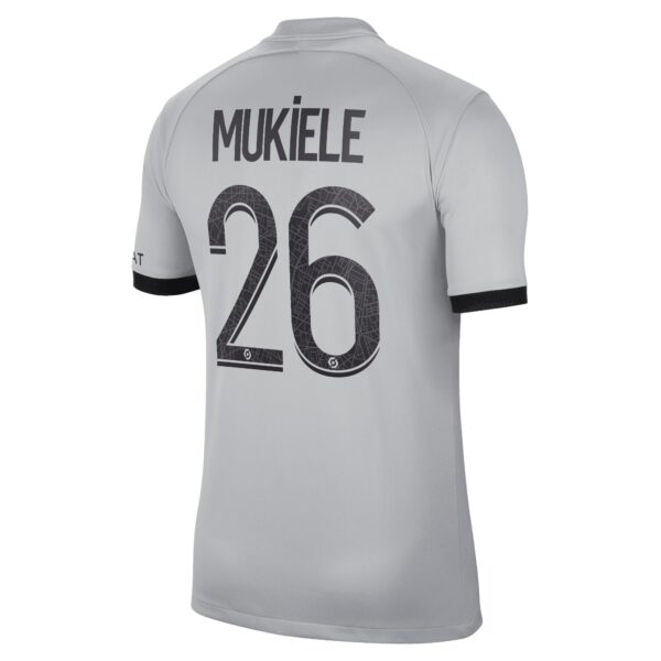 Paris Saint-Germain Away Stadium Shirt 2022-23 with Mukiele 26 printing