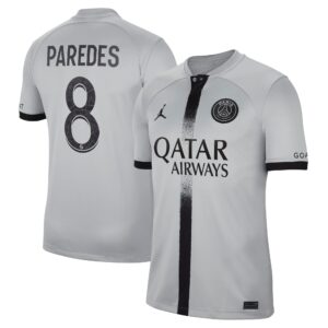 Paris Saint-Germain Away Stadium Shirt 2022-23 with Paredes 8 printing