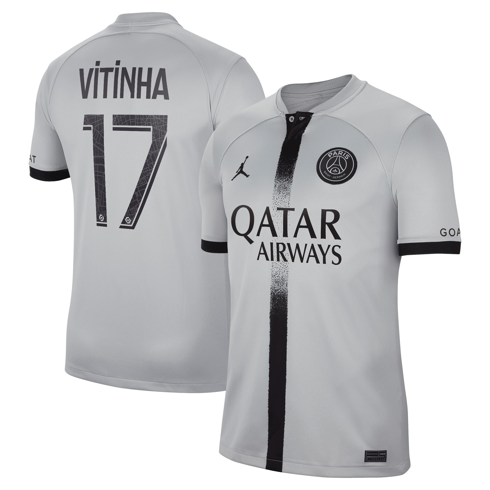 Paris Saint-Germain Away Stadium Shirt 2022-23 with Vitinha 17 printing