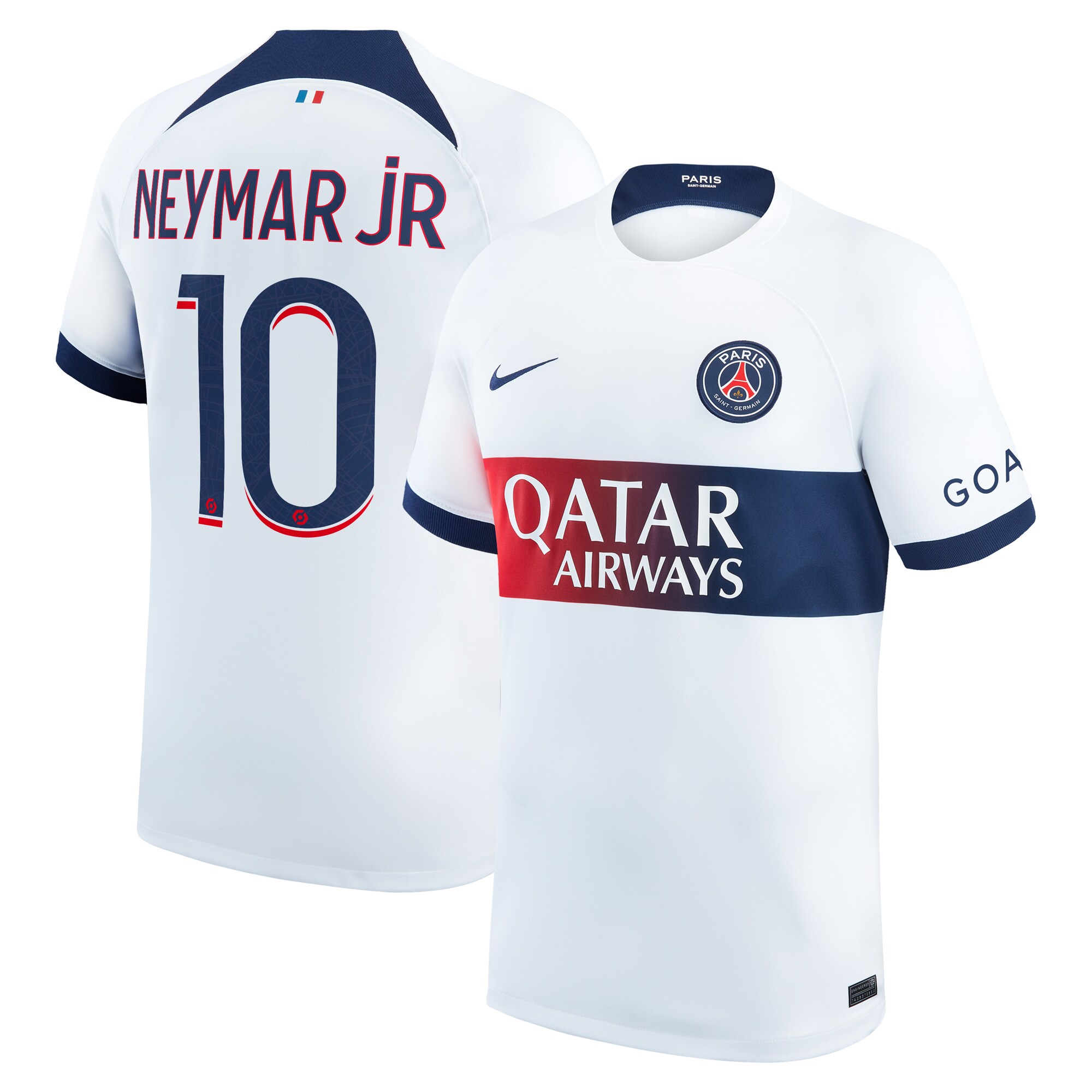 Paris Saint-Germain Away Stadium Shirt 2023-24 with Neymar Jr 10 printing
