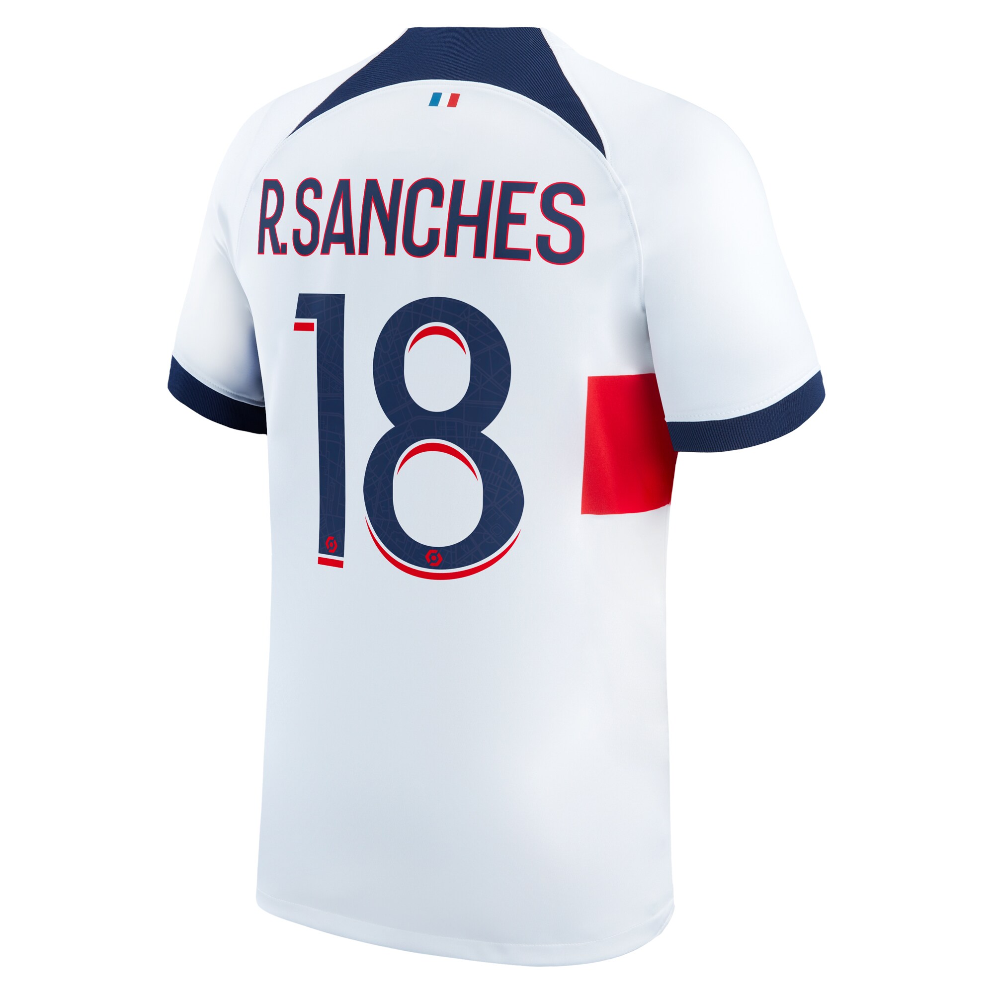 Paris Saint-Germain Away Stadium Shirt 2023-24 with R.Sanches 18 printing