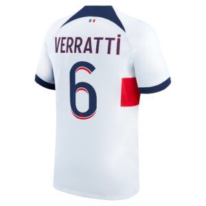Paris Saint-Germain Away Stadium Shirt 2023-24 with Verratti 6 printing