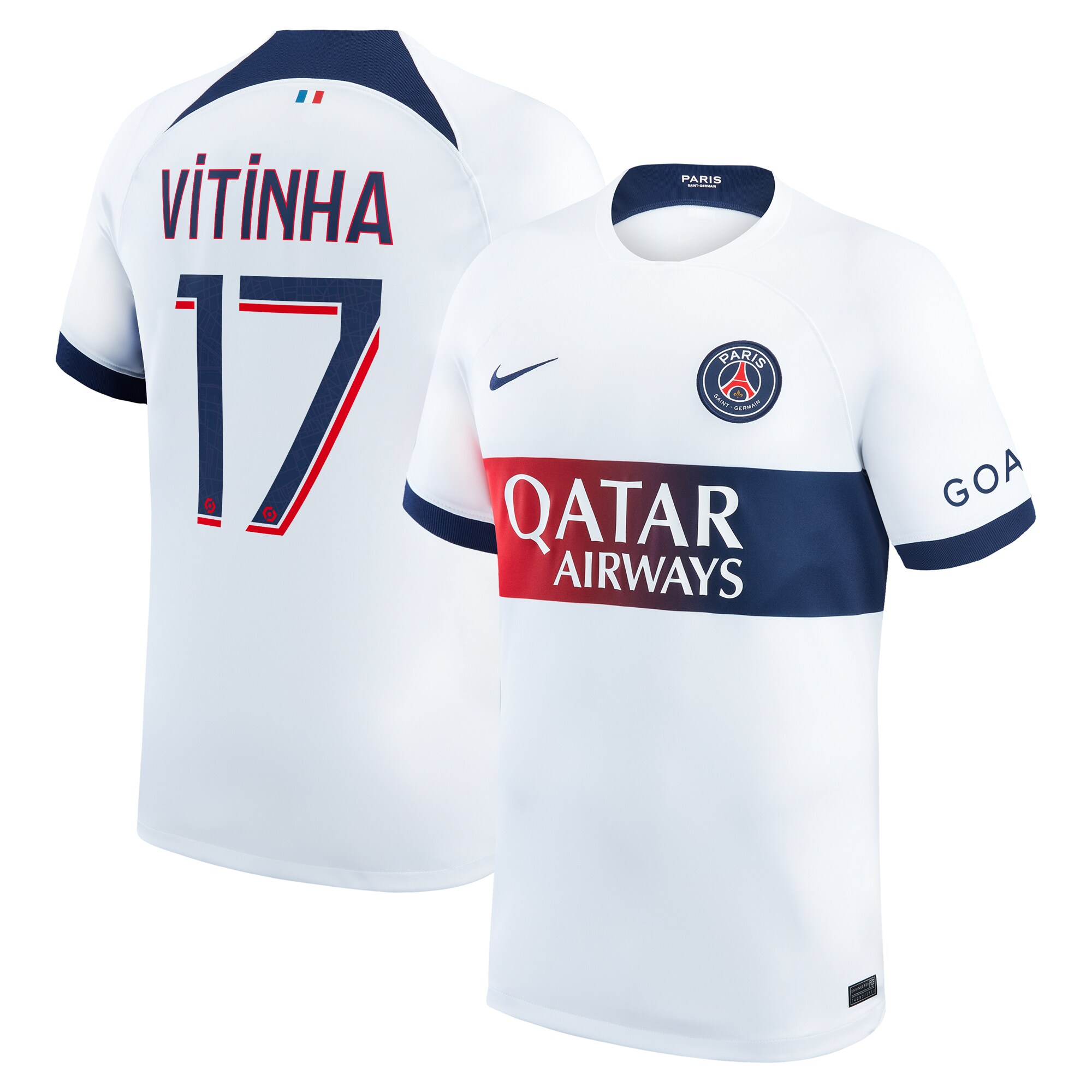 Paris Saint-Germain Away Stadium Shirt 2023-24 with Vitinha 17 printing