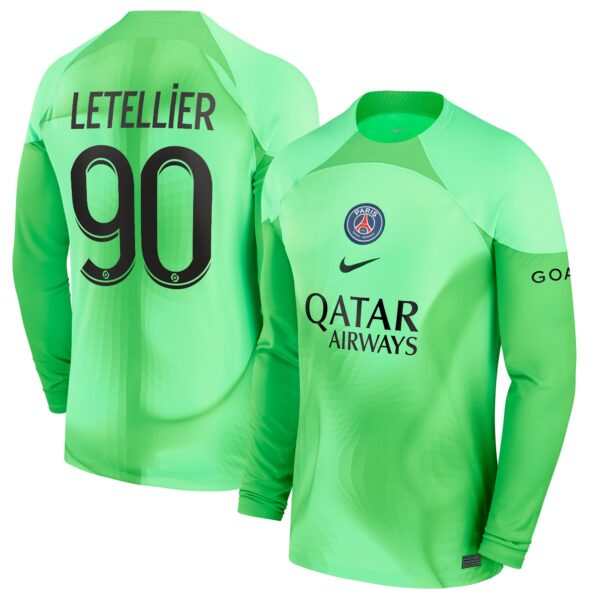 Paris Saint-Germain Home Goalkeeper Shirt LS 2022-23 with Letellier 90 printing