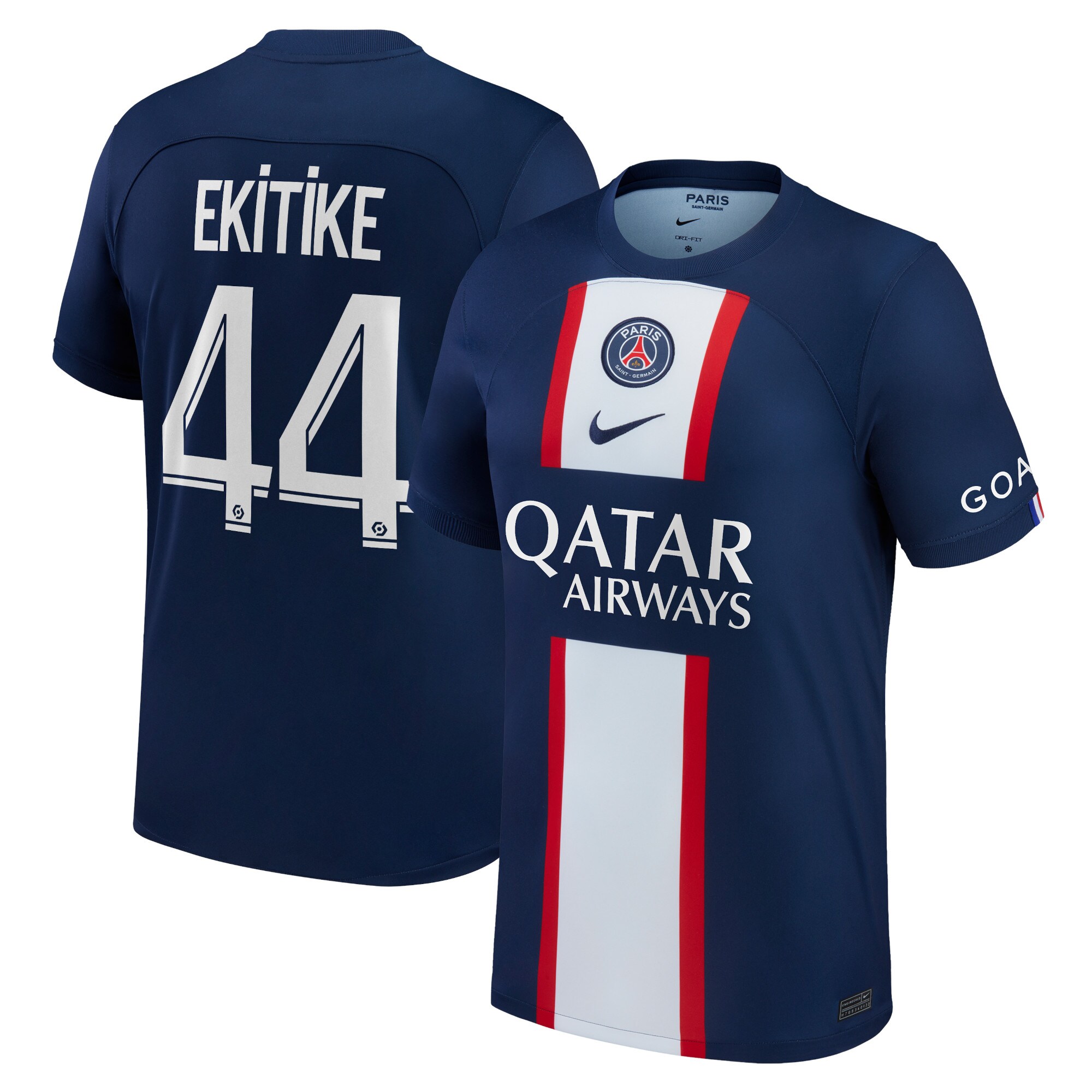 Paris Saint-Germain Home Stadium Shirt 2022-23 with Ekitike 44 printing