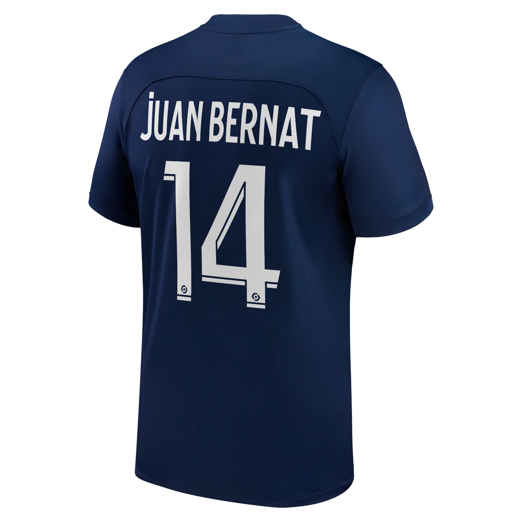 Paris Saint-Germain Home Stadium Shirt 2022-23 with Juan Bernat 14 printing