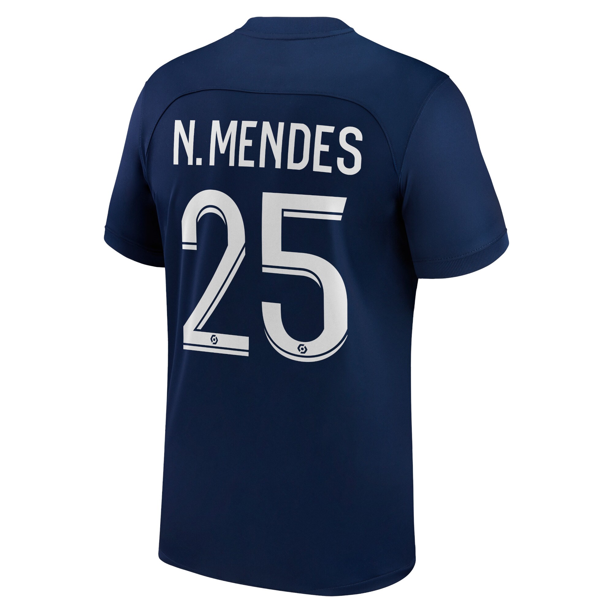 Paris Saint-Germain Home Stadium Shirt 2022-2023 with N.Mendes 25 printing