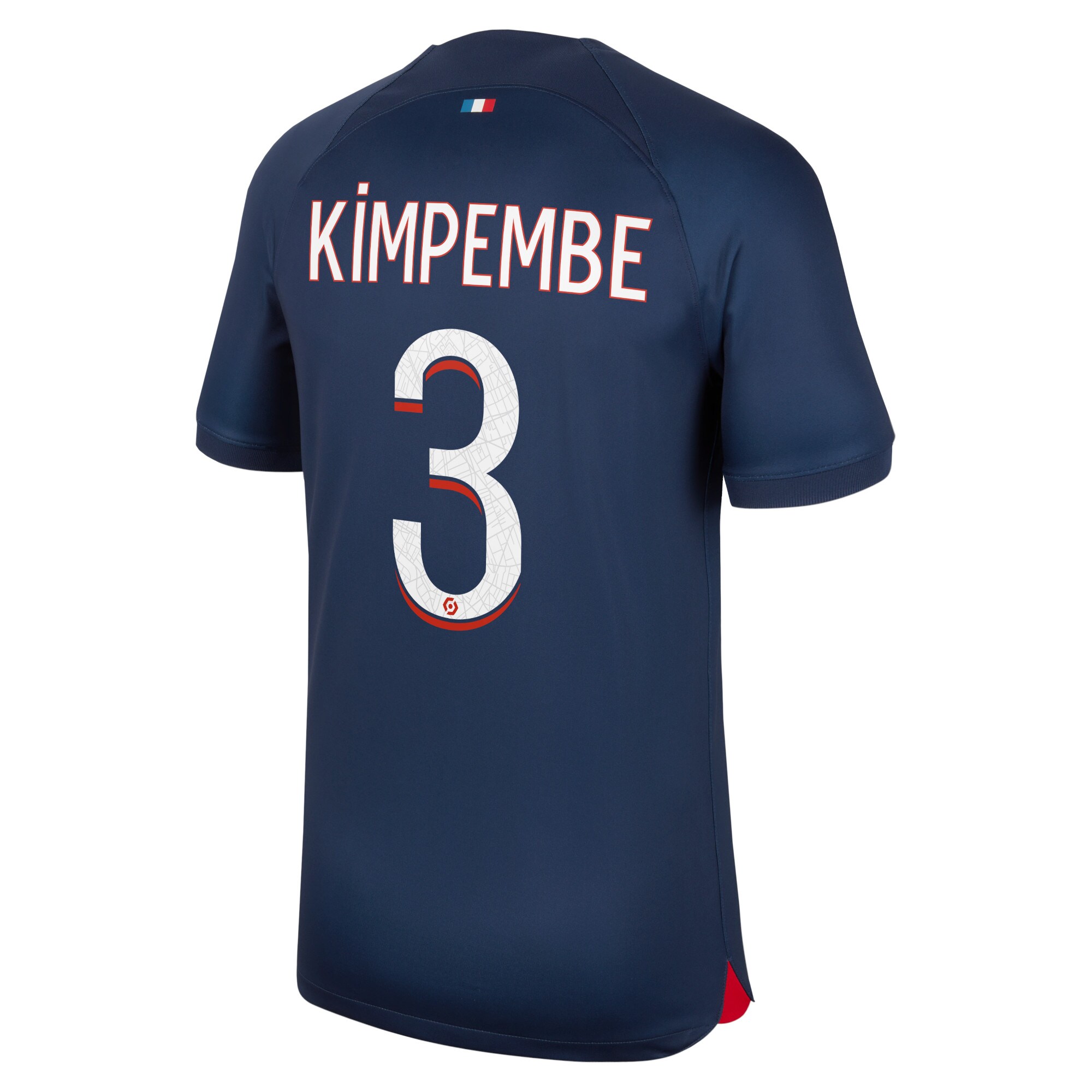 Paris Saint-Germain Home Stadium Shirt 2023-24 with Kimpembe 3 printing