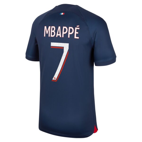 Paris Saint-Germain Home Stadium Shirt 2023-24 with Mbappé 7 printing