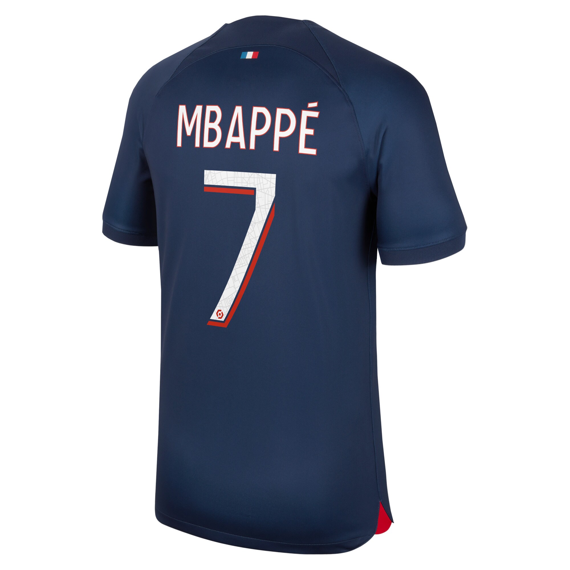 Paris Saint-Germain Home Stadium Shirt 2023-24 with Mbappé 7 printing