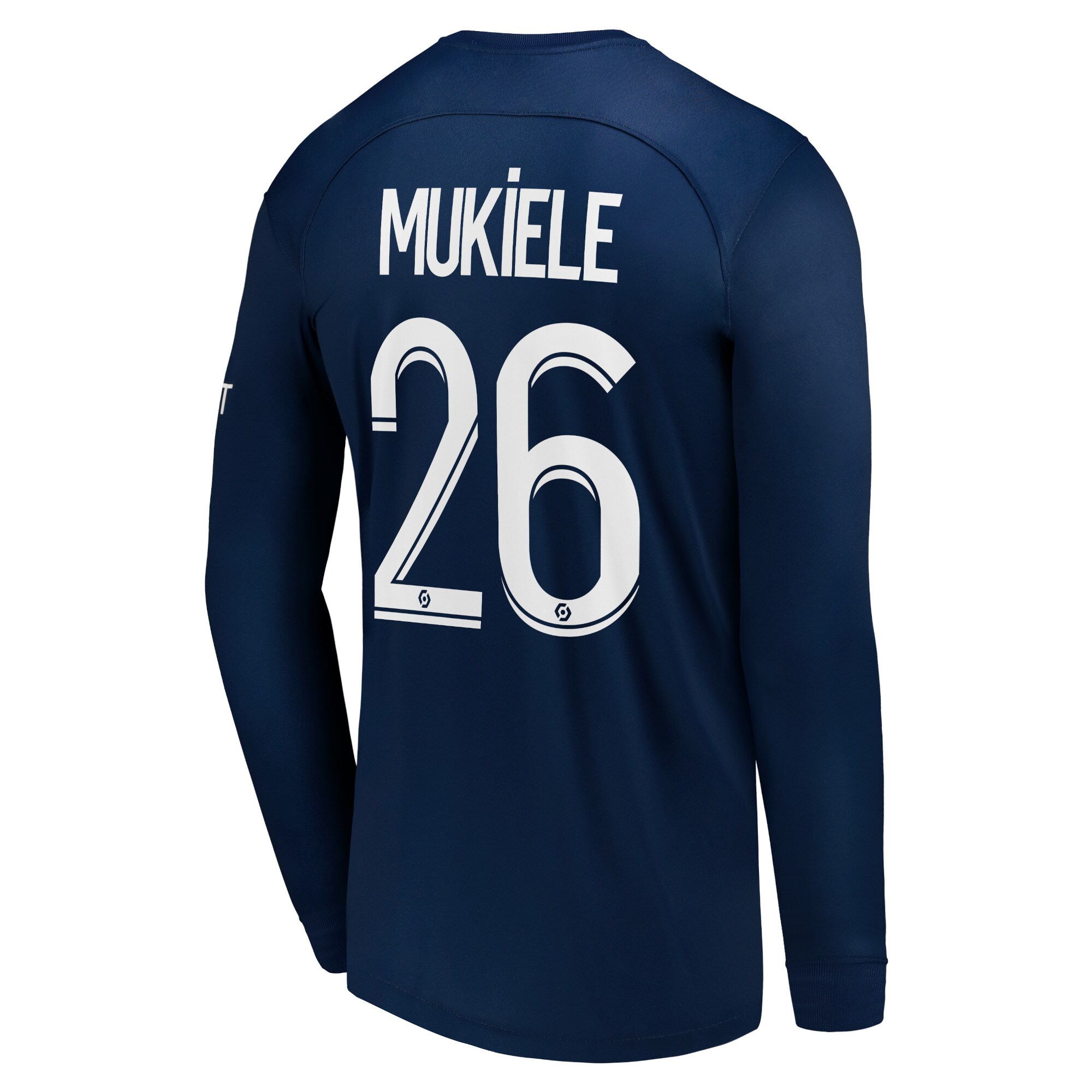 Paris Saint-Germain Home Stadium Shirt Long Sleeve 2022-23 with Mukiele 26 printing