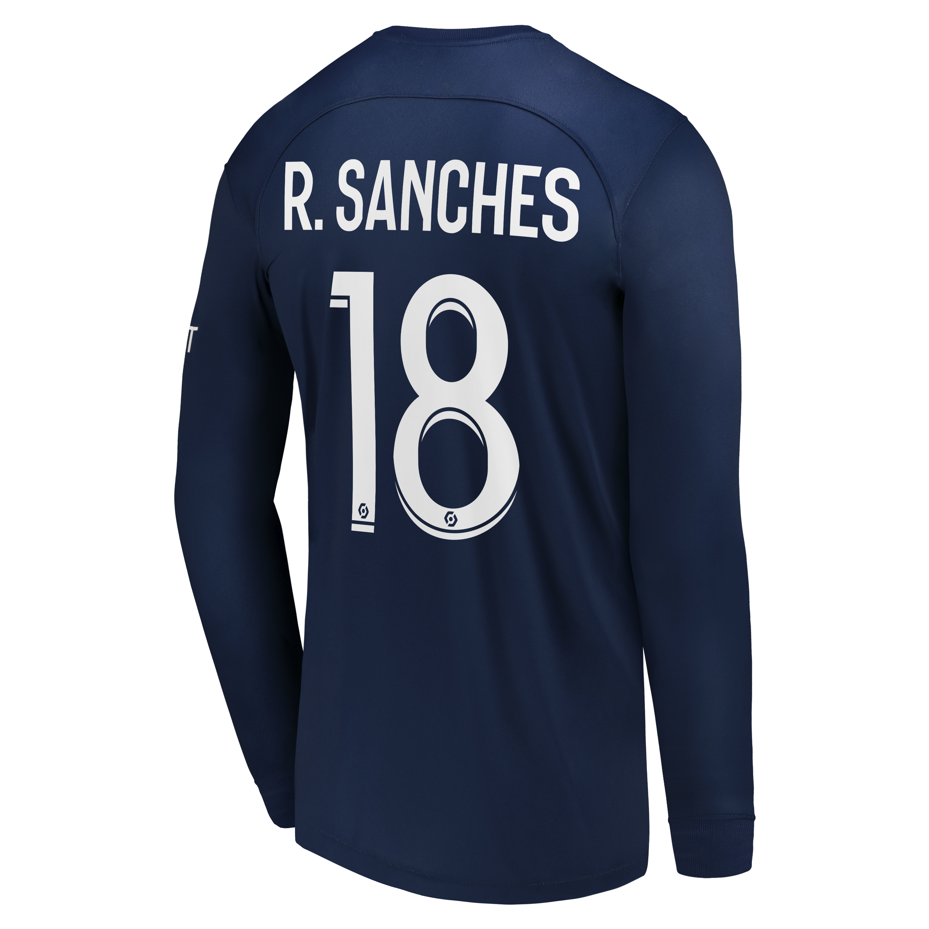 Paris Saint-Germain Home Stadium Shirt Long Sleeve 2022-23 with R.Sanches 18 printing