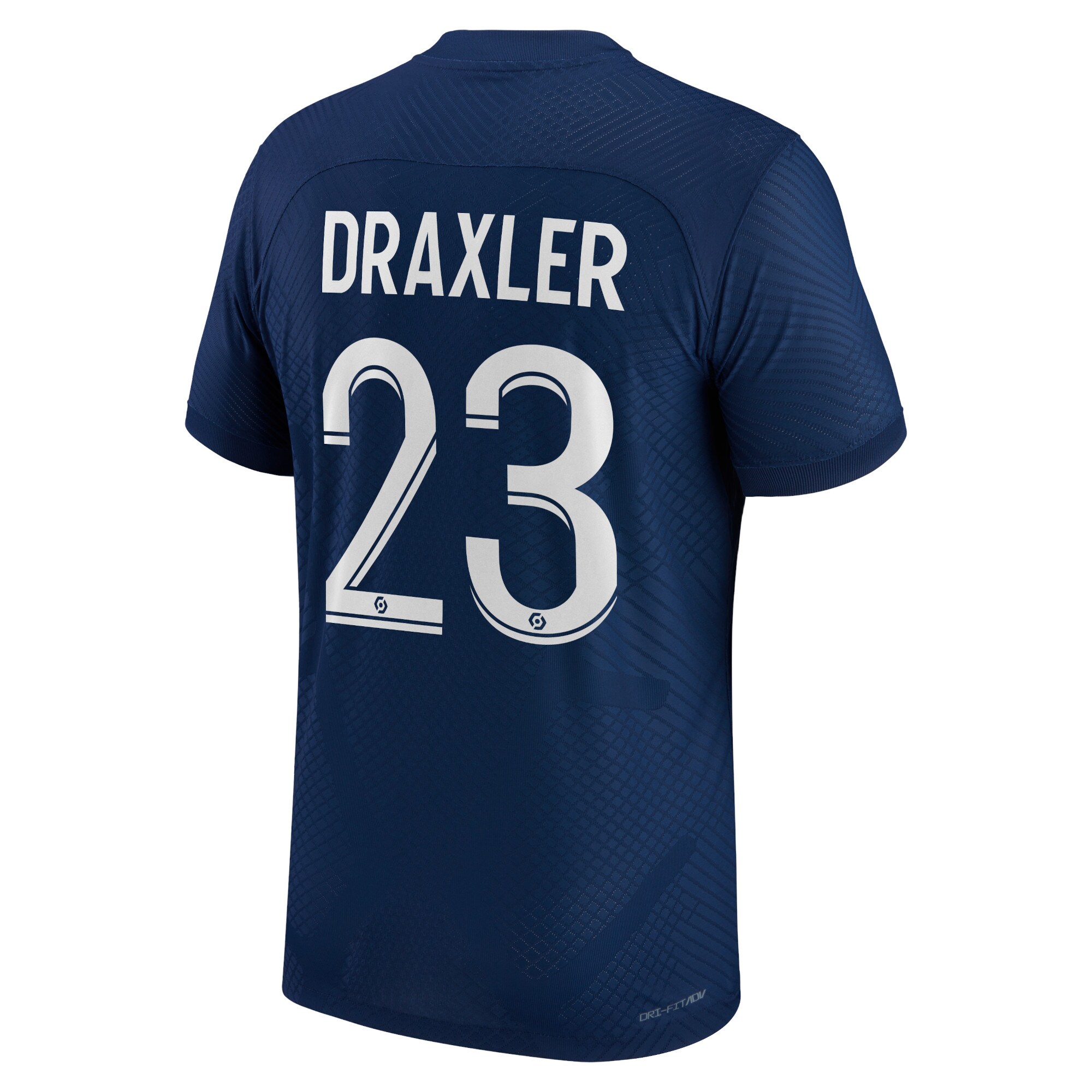 Paris Saint-Germain Home Vapor Match Shirt 2022-23 with Draxler 23 printing