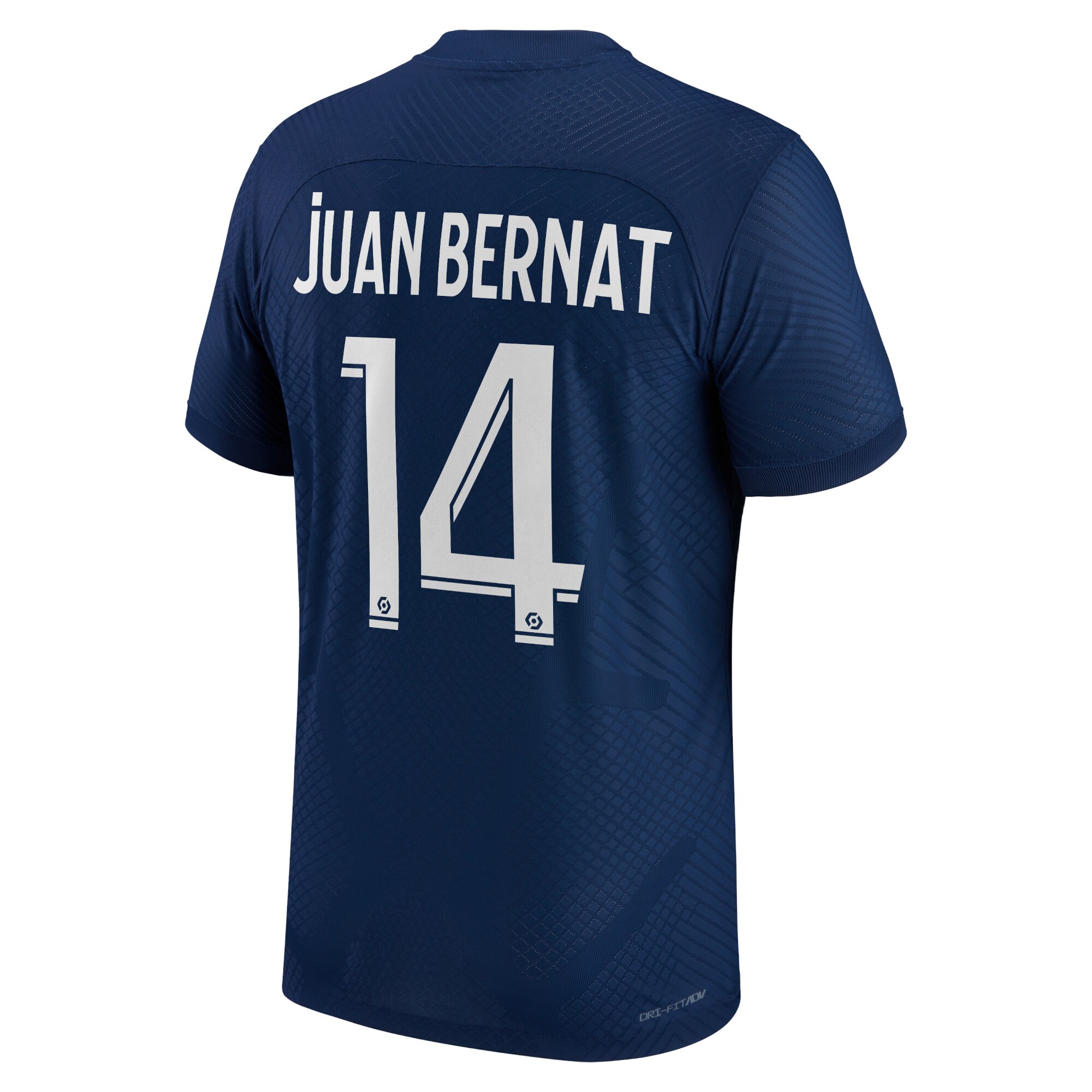 Paris Saint-Germain Home Vapor Match Shirt 2022-23 with Juan Bernat 14 printing