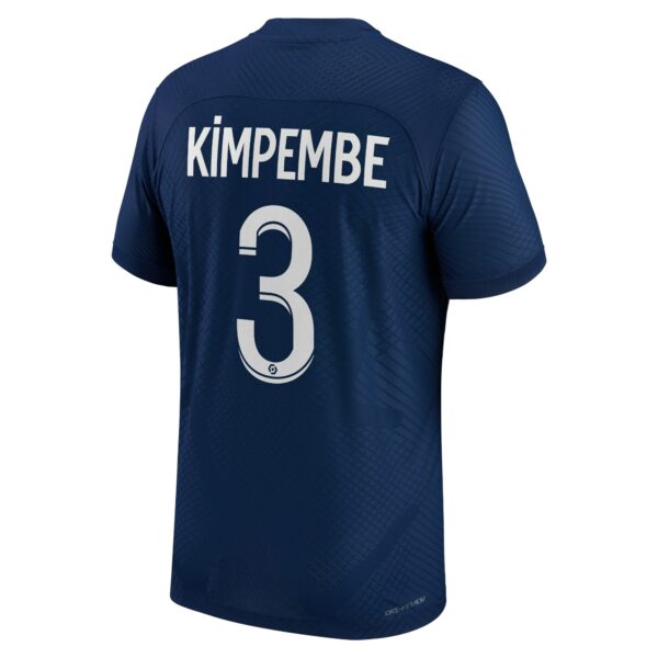 Paris Saint-Germain Home Vapor Match Shirt 2022-2023 with Kimpembe 3 printing