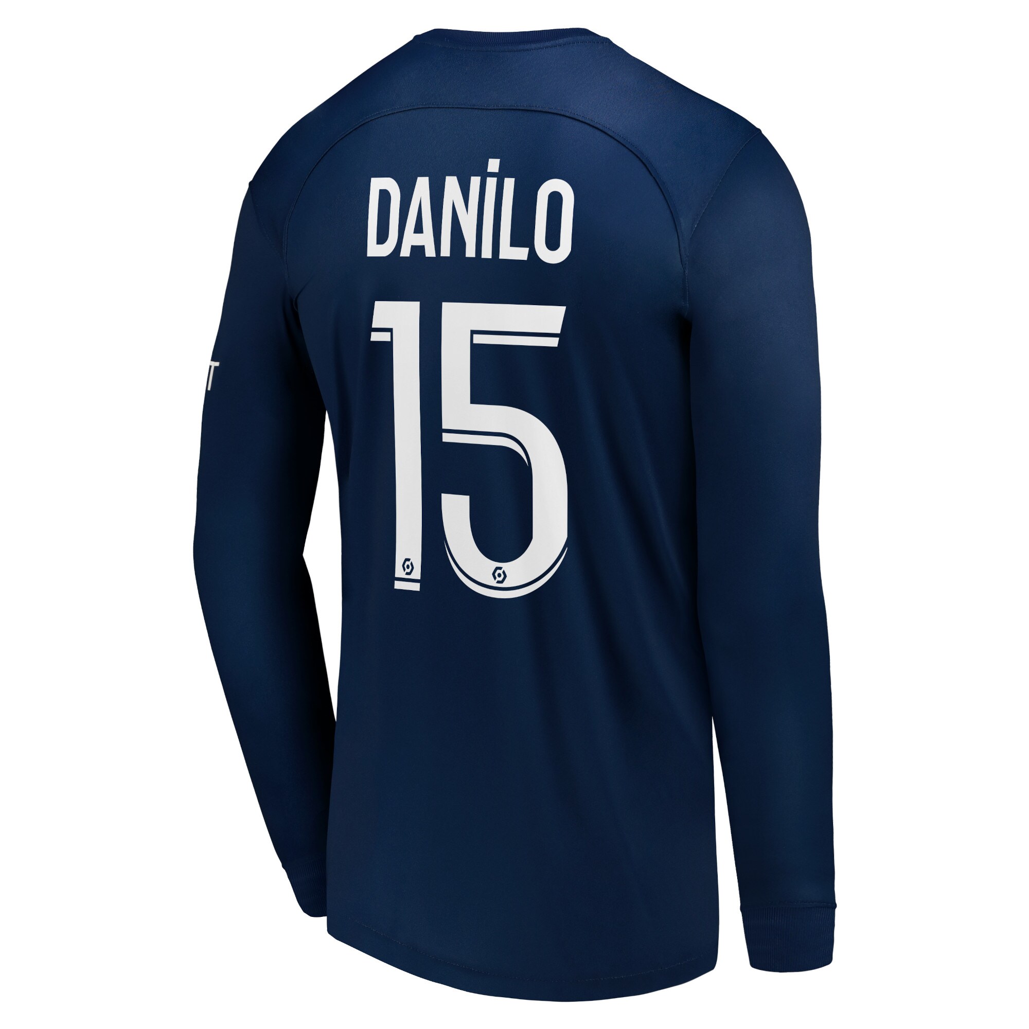 Paris Saint-Germain LS Home Stadium Shirt 2022-23 with Danilo 15 printing