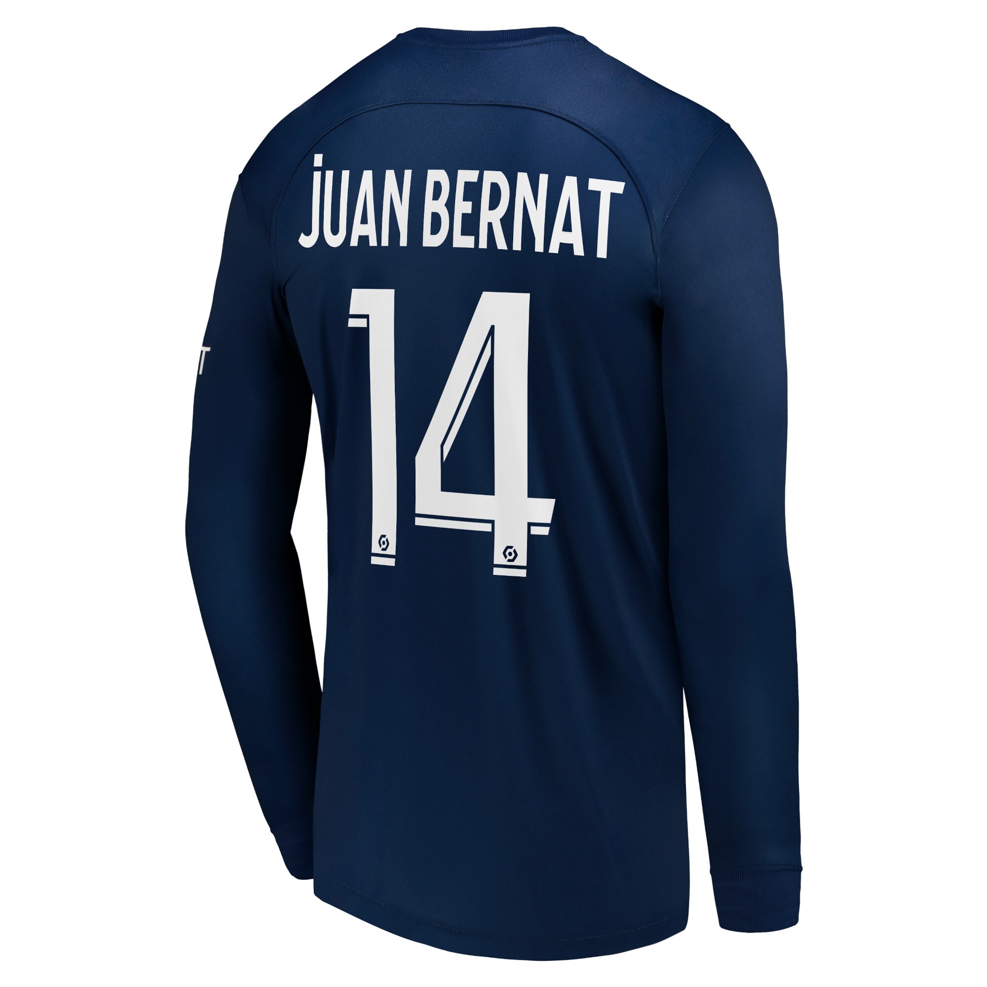 Paris Saint-Germain LS Home Stadium Shirt 2022-23 with Juan Bernat 14 printing