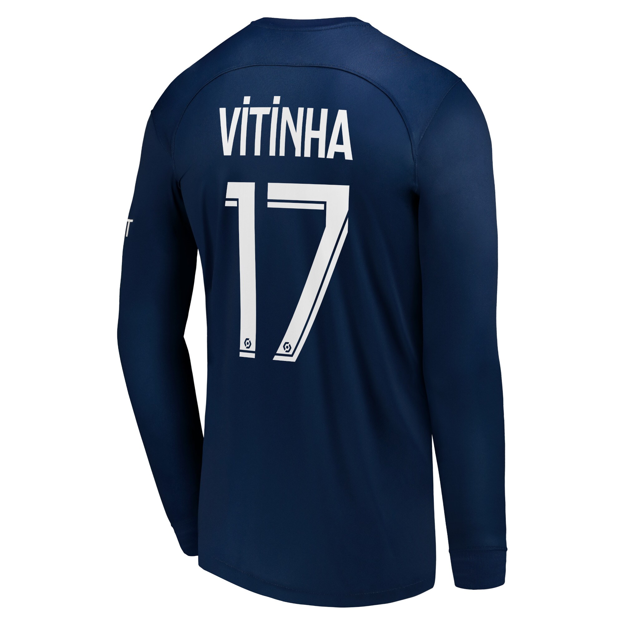 Paris Saint-Germain LS Home Stadium Shirt 2022-23 with Vitinha 17 printing