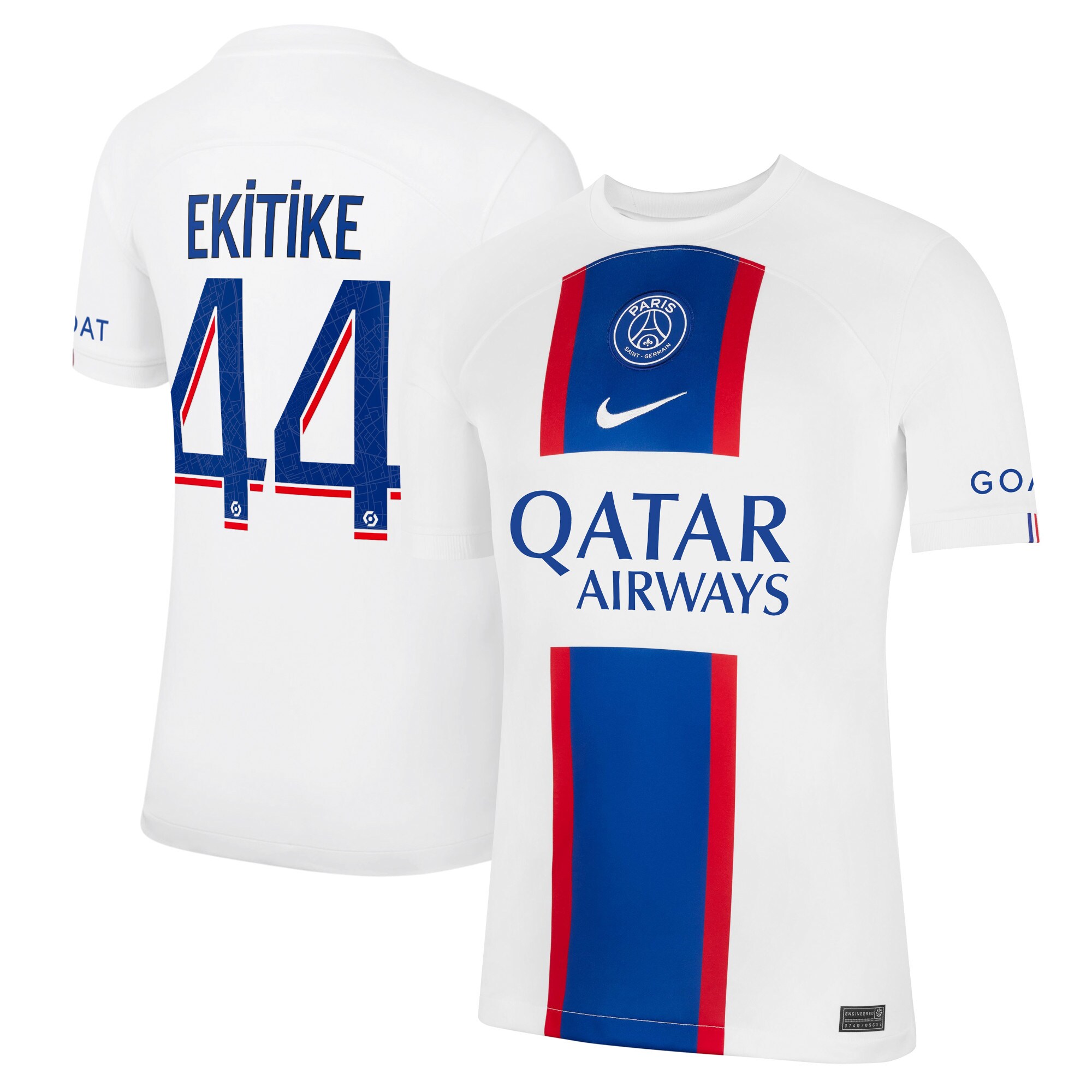 Paris Saint-Germain Third Stadium Shirt 2022-23 with Ekitike 44 printing