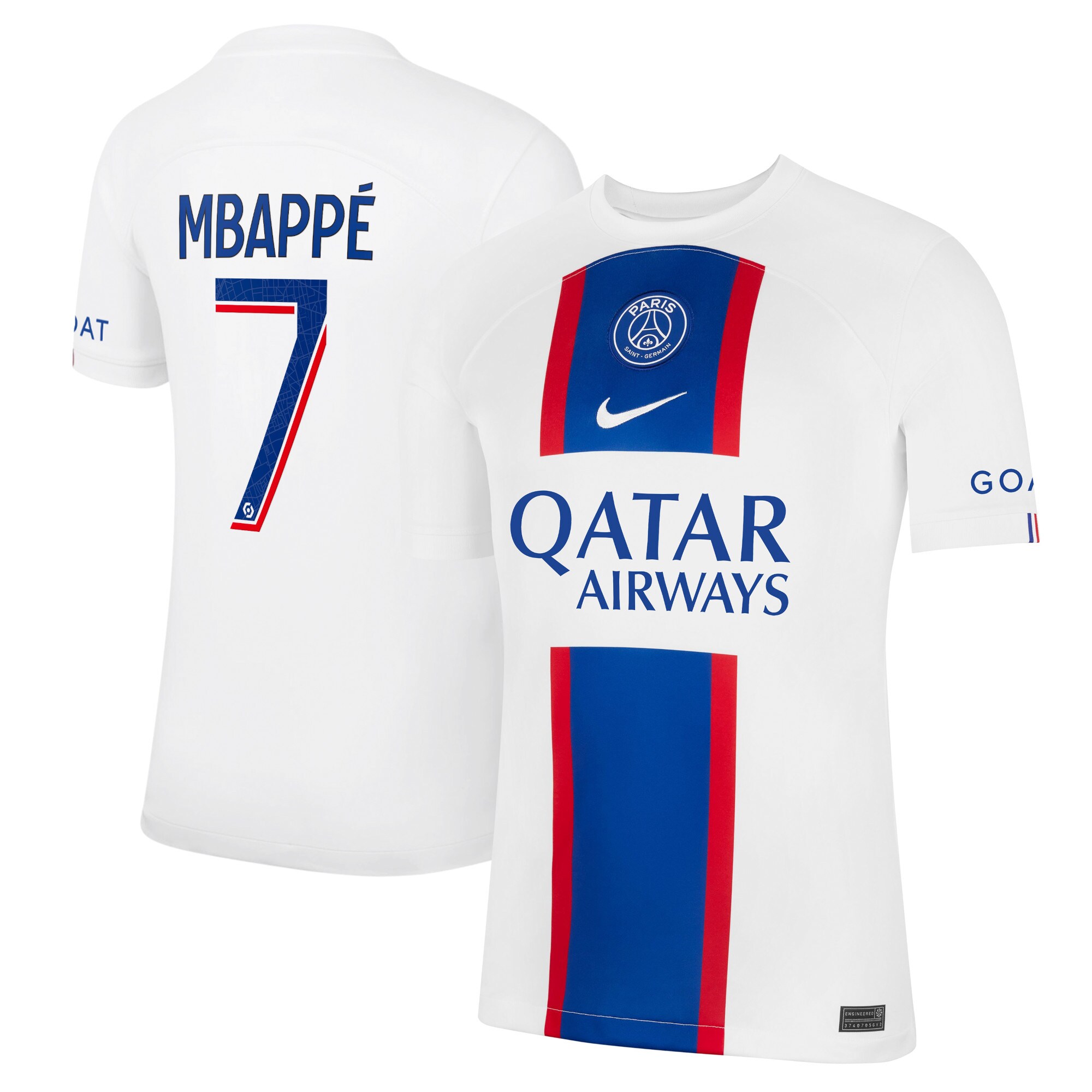 Paris Saint-Germain Third Stadium Shirt 2022-23 with Mbappé 7 printing